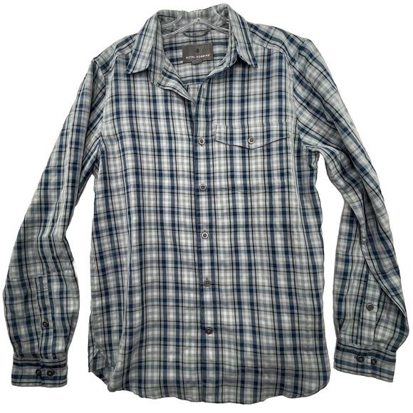 Royal Robbins Modal Blend Mens Size Small Standard Fit Plaid Long‎ Sleeve Shirt - Picture 1 of 15
